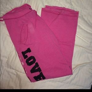 Victoria secret love pink sweatpants